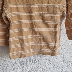 080 – Hema shirt beige wit streepjes (0126zutb)