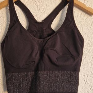 M – Sporttop zwart met glitter (1225ang6)