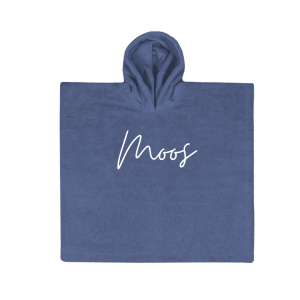 Bad poncho navy met naam