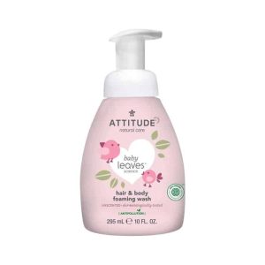 Baby Shampoo & Body Foaming Wash – Geurvrij – 295 ml – Attitude Baby Leaves