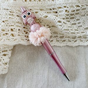 Juf pen hart roze