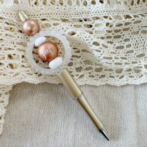Juf pen roze goud
