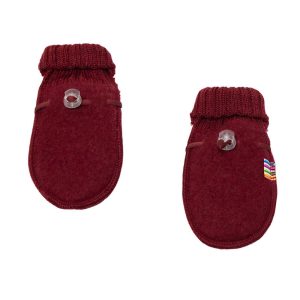 Baby wantjes wolfleece – Bordeaux (limited edition)