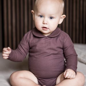 Klein baby | Collar romper rib mauve