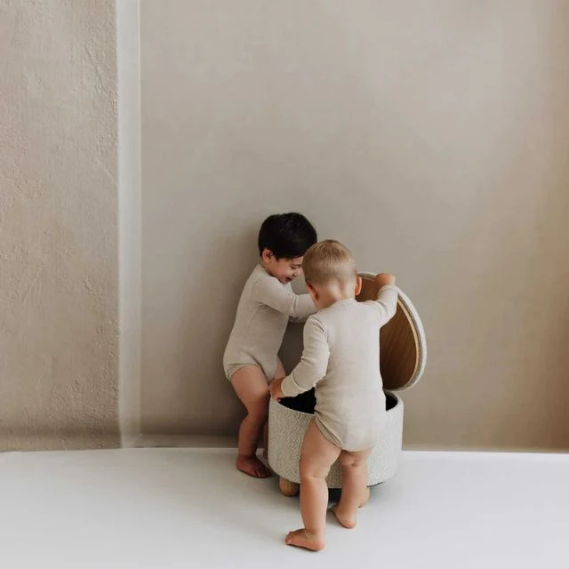 Kico label baby romper met lange mouw beige - Afbeelding 5