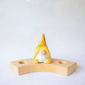 Kabouter Tomte geel steker