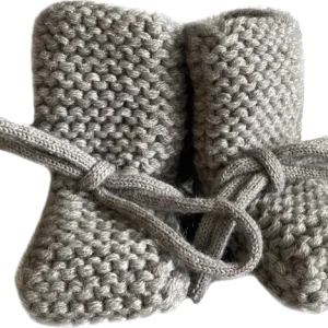 Chunky Merinowollen Slofjes – Beige