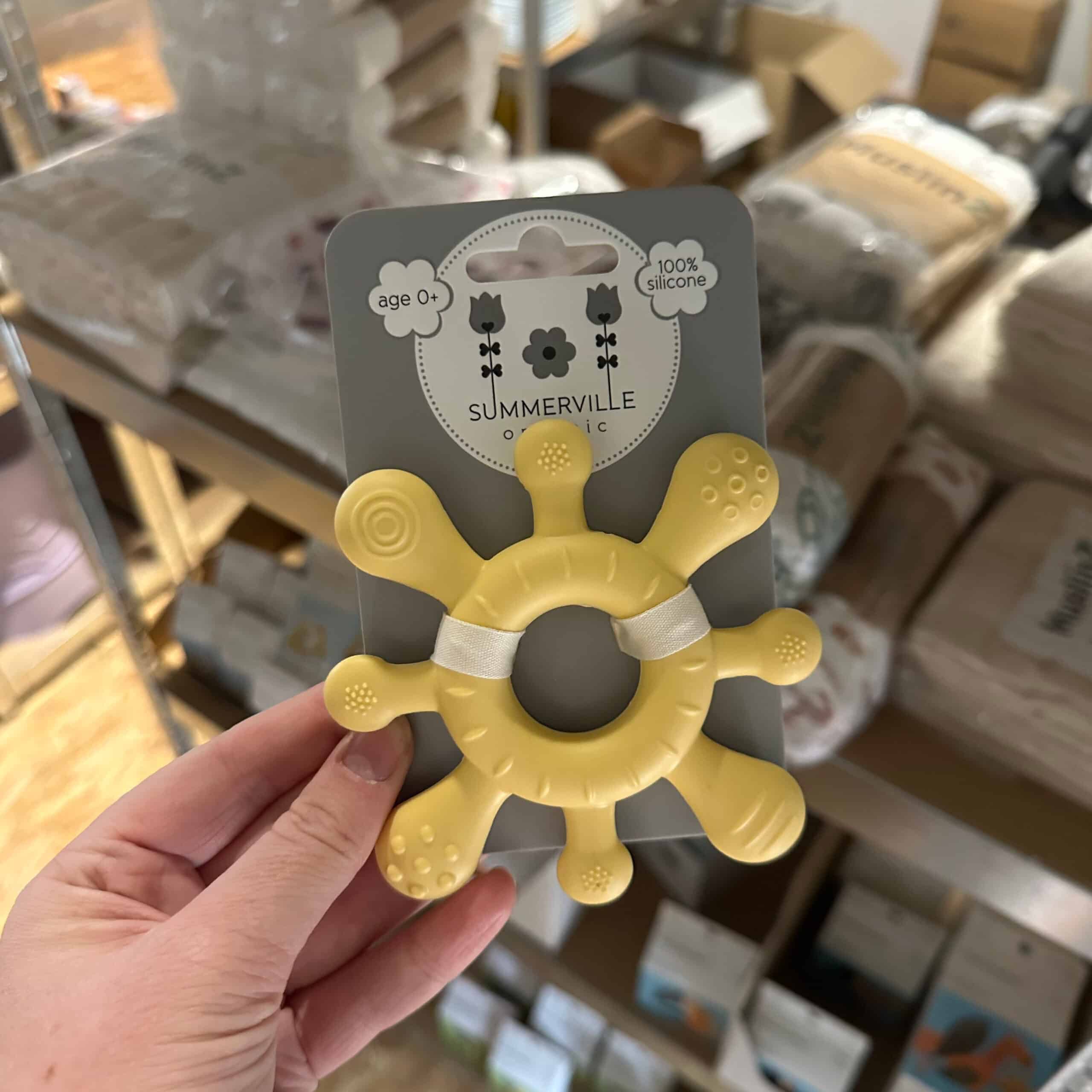 Siliconen Bijtspeeltje – Coral Sun Geel – Summerville Organic - Afbeelding 4