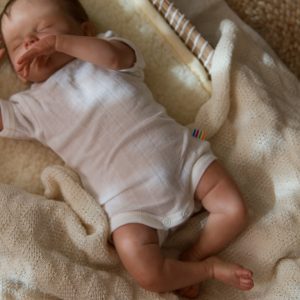 Joha | Romper wol/zijde korte mouw naturel