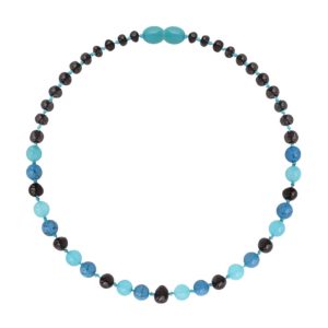 Barnsteen ketting kind cherry – turkoois – jade