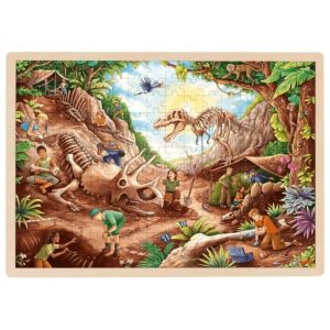 Houten Puzzel Dino opgraving