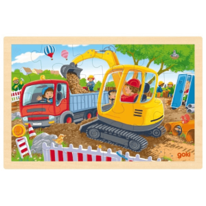 Houten Puzzel Graafmachine