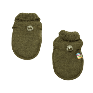 Baby wantjes wolfleece – Olijf