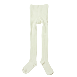 Wollen maillot / legging met voetjes Ecru