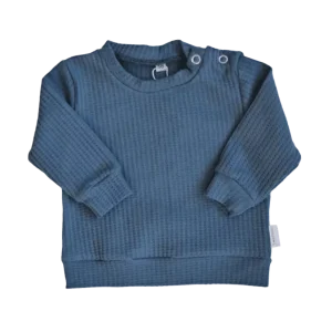 Shirt blauw wafel