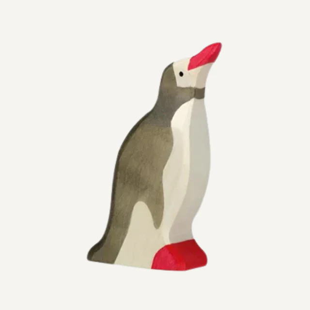 Holztiger pinguïn kop omhoog