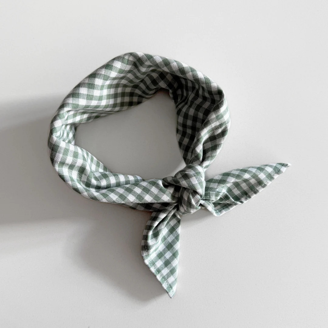 Groen geruite sjaal voor baby en kids