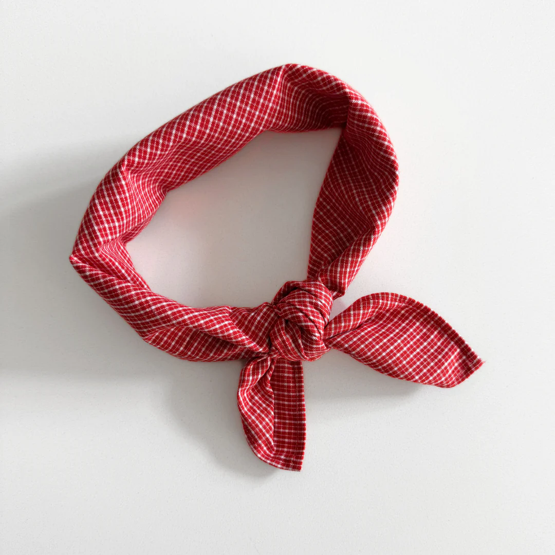 Rood geruite sjaal voor baby en kids - Afbeelding 3
